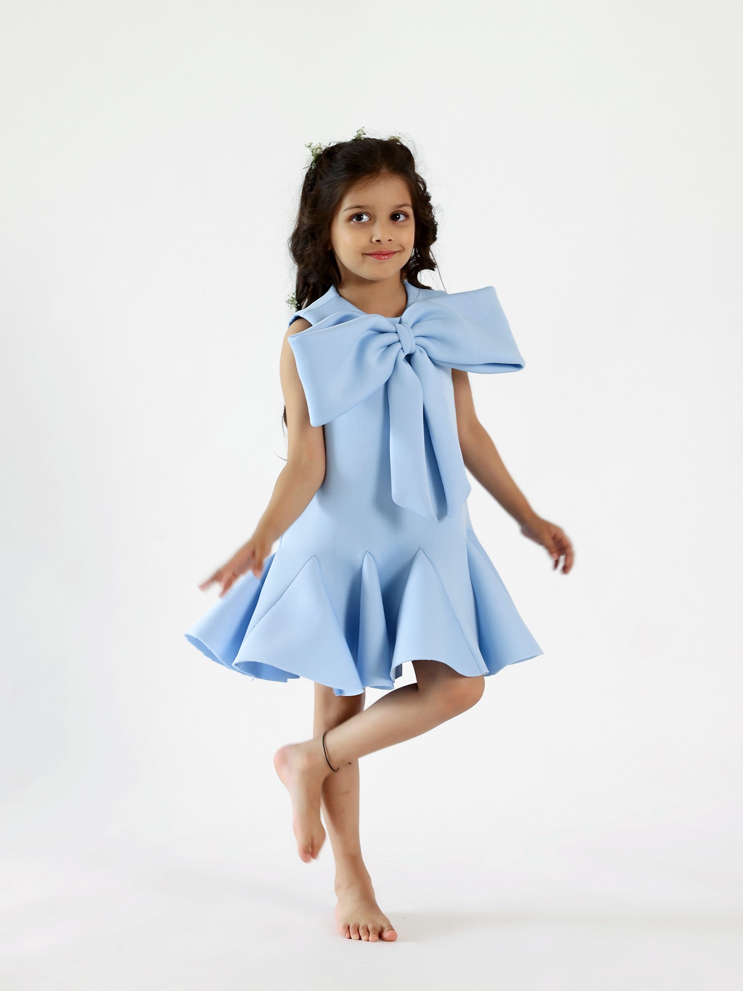 Light blue neoprene baby dress - janyascloset.com