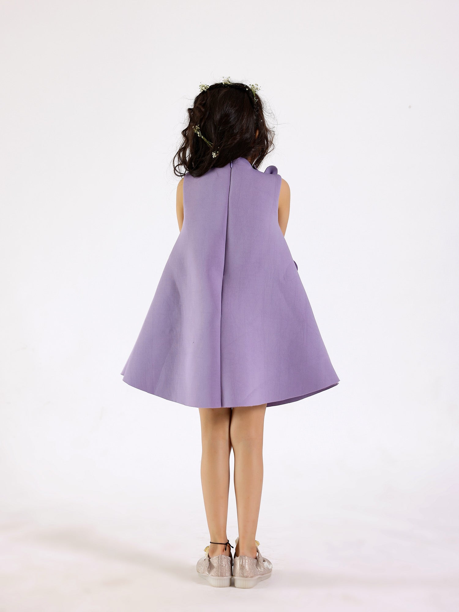 Janya's Closet: Aster A-Line Lavender Neoprene Dress