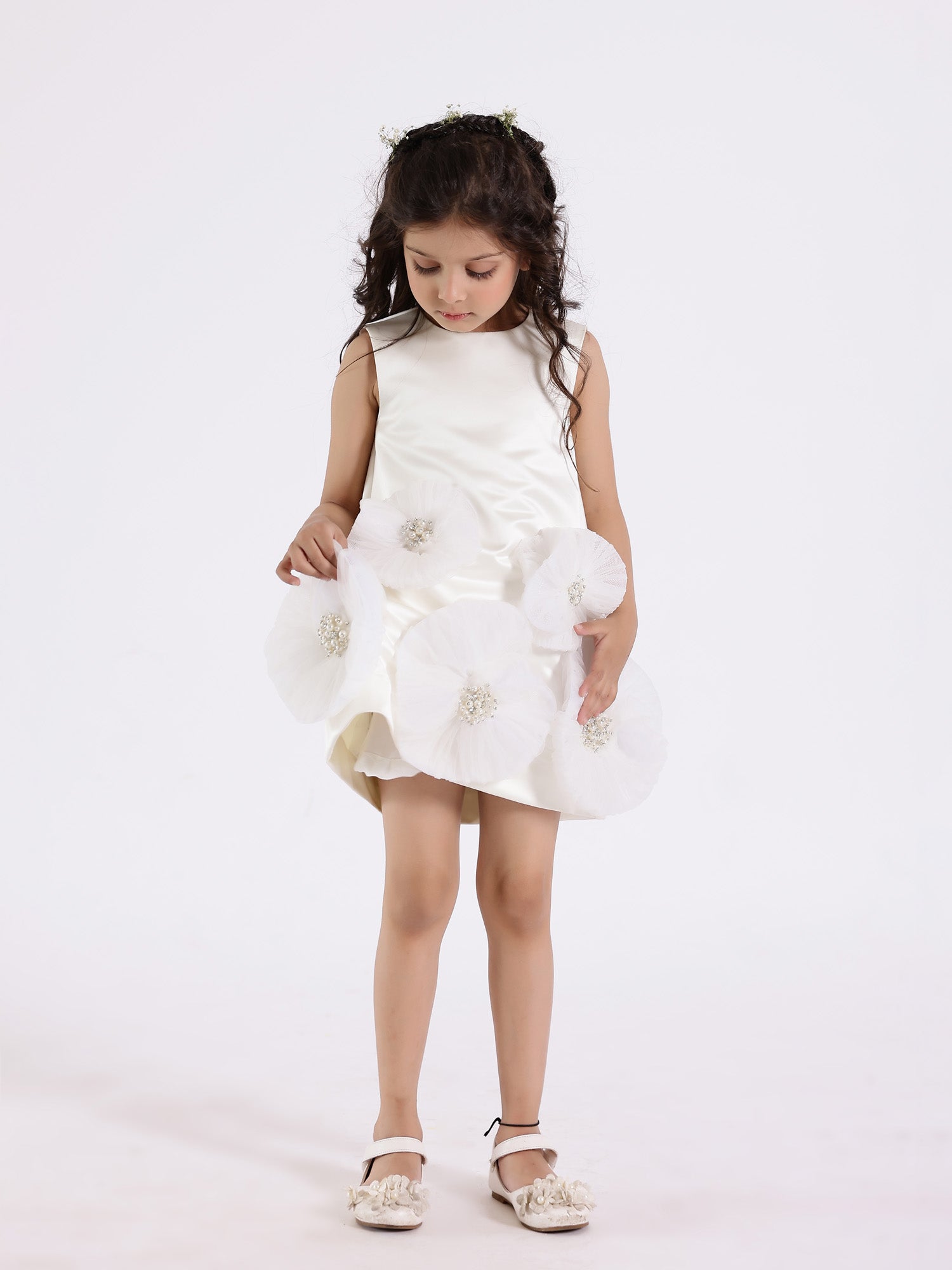 Janyas Closet White Blessing Bloom Christening Dress