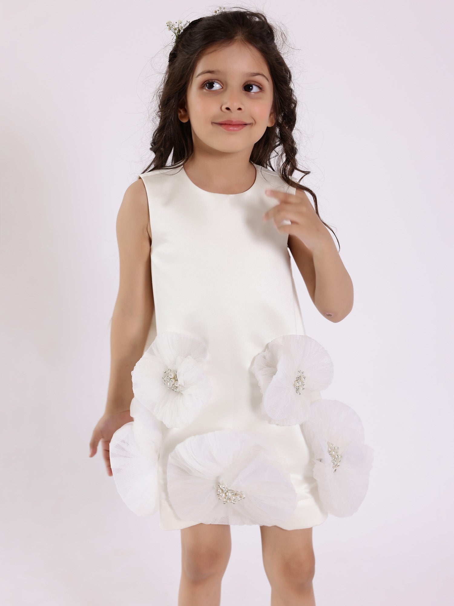 Janyas Closet White Blessing Bloom Christening Dress