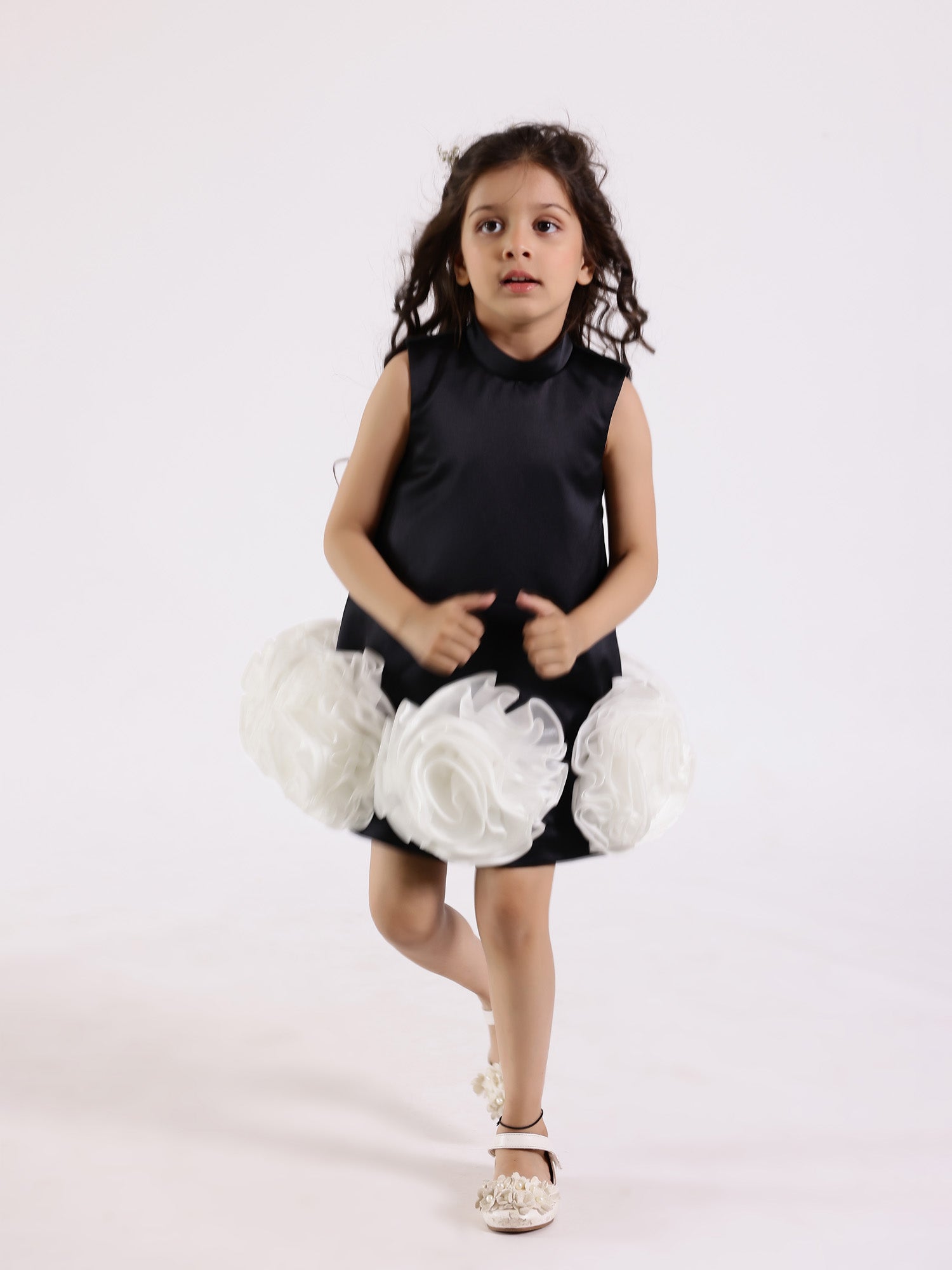 Janyas Closet: Midnight Rose Black Satin Bow Dress