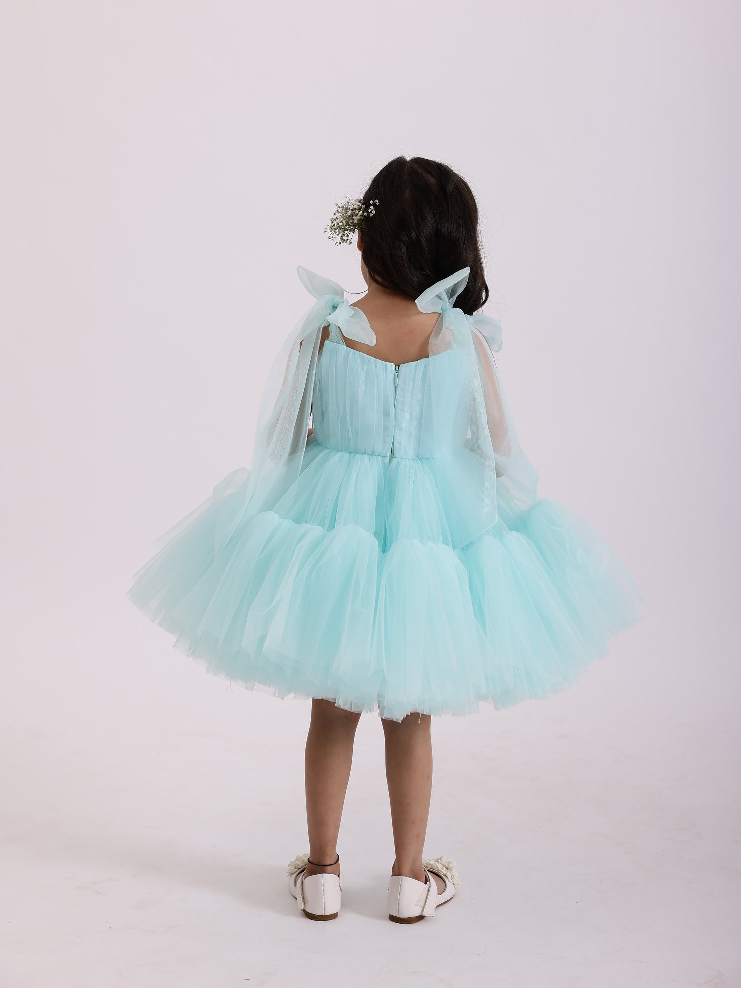 JANYAS CLOSET Blue Embellished Kayo Princess Party Dress