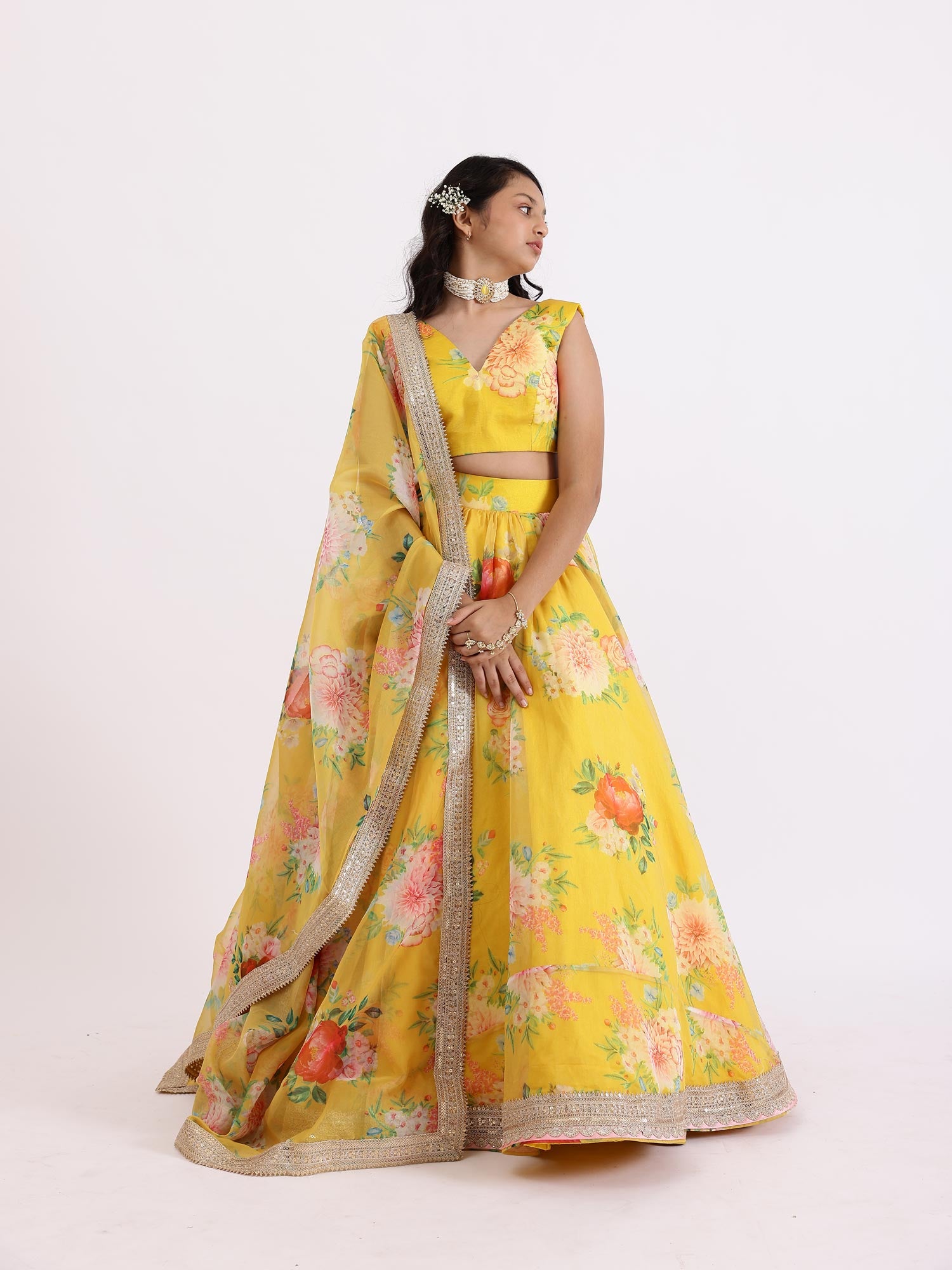 Yellow Haldi Lehnga - janyascloset.com