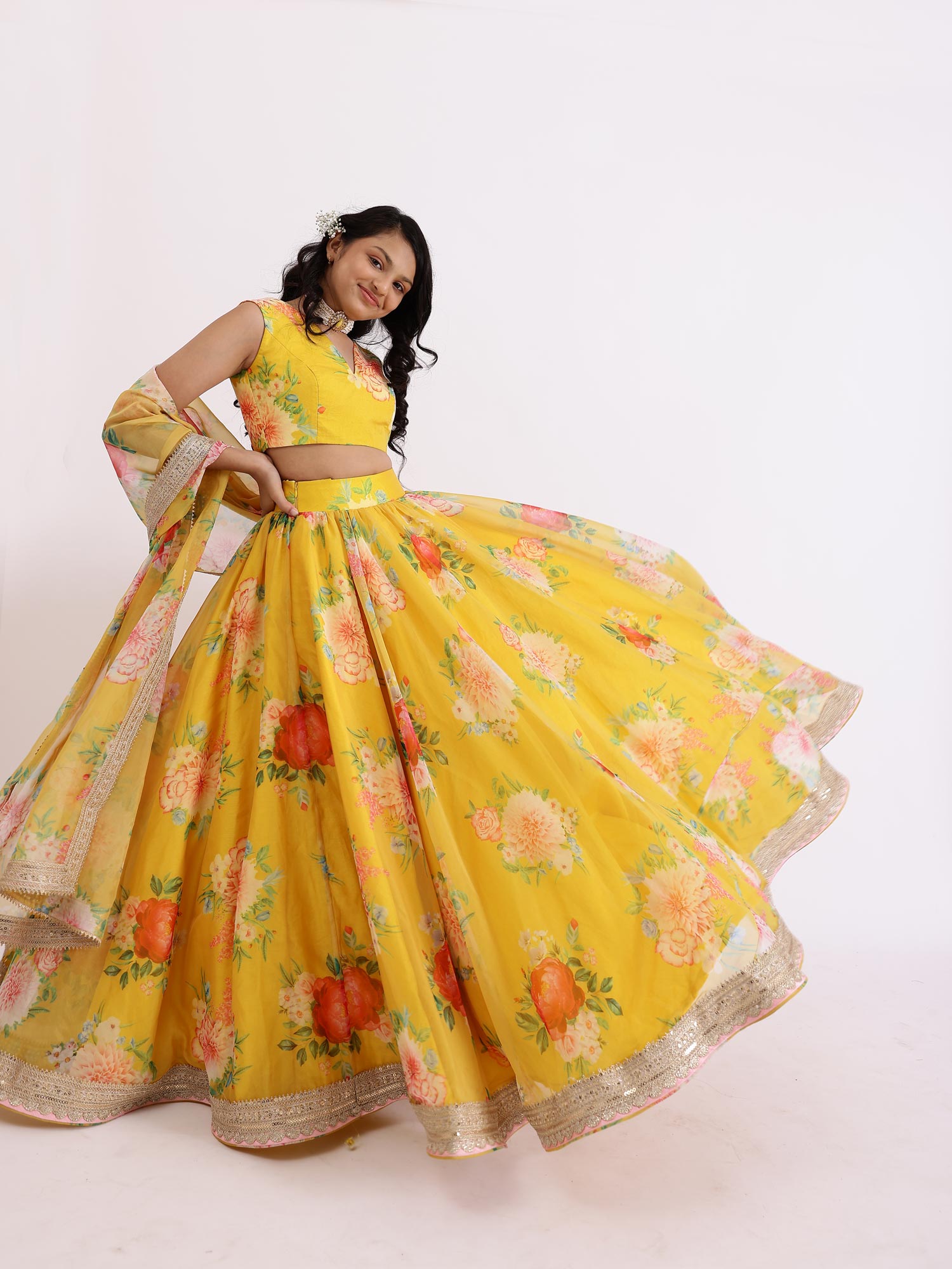 Yellow Lehnga - janyascloset.com