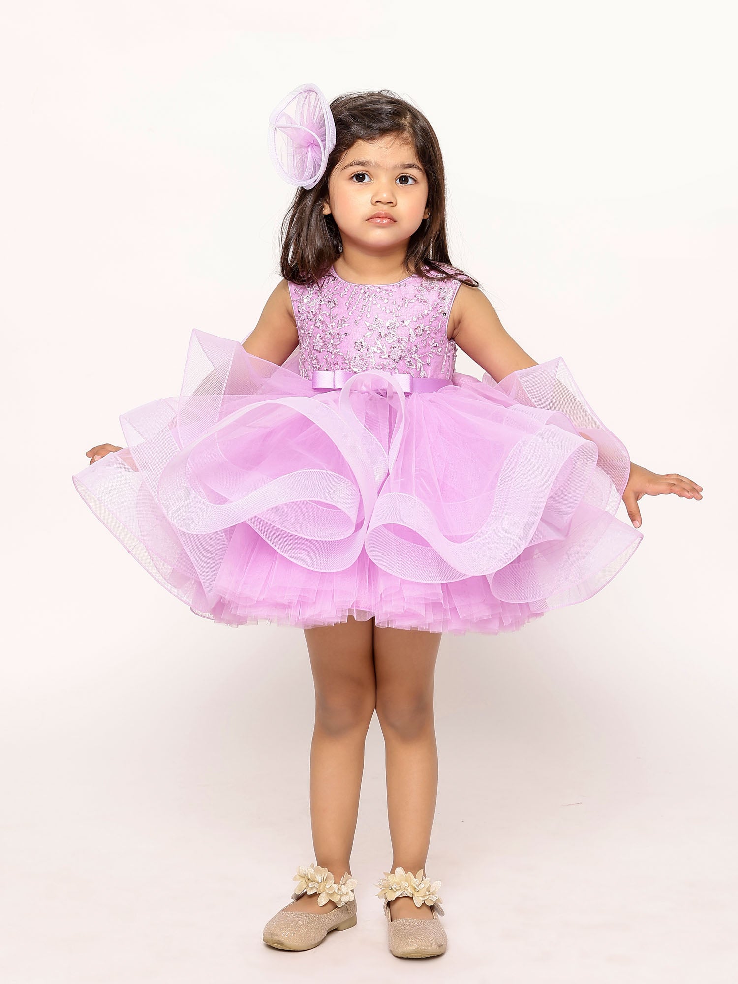 JANYAS CLOSET Girls Lavender Sparkling Tutu Dress