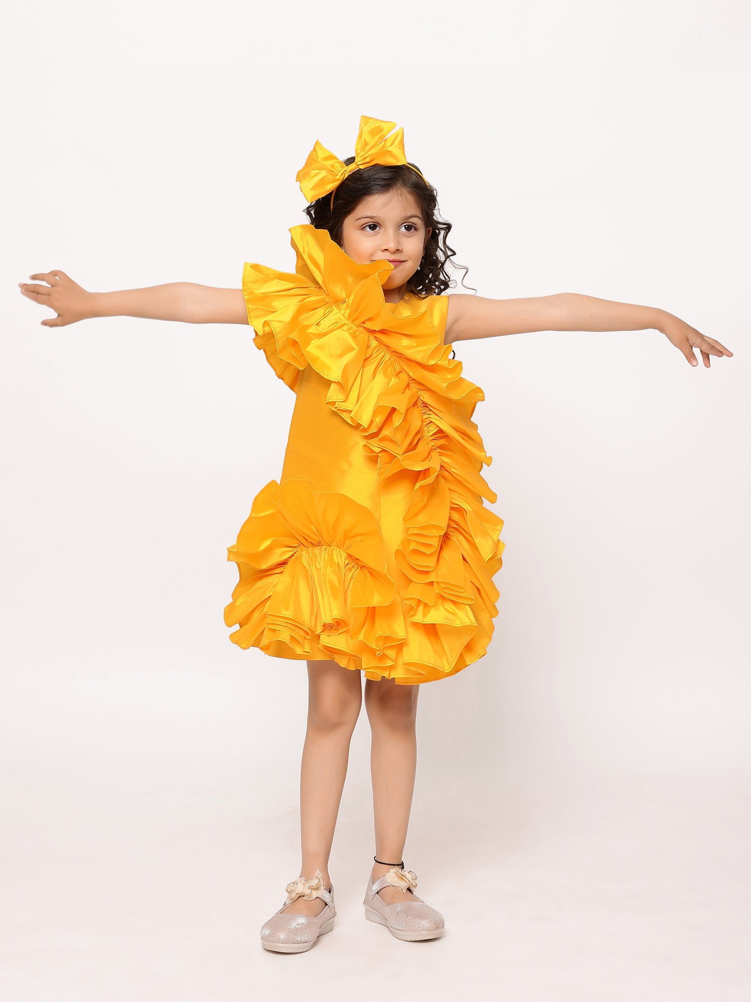 Sample Yellow Sunshine Ruffled Twirl Dress