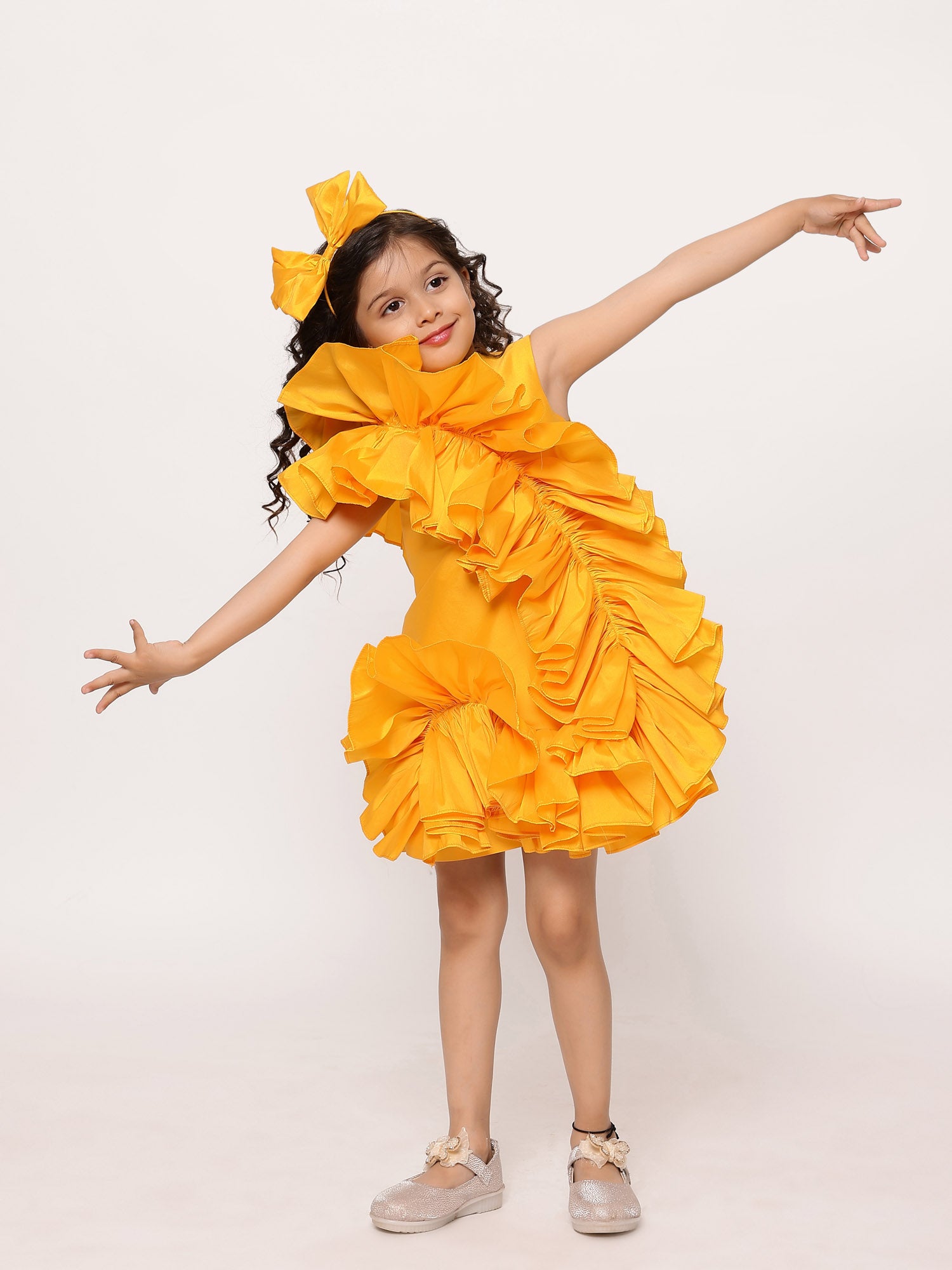 Sample Yellow Sunshine Ruffled Twirl Dress