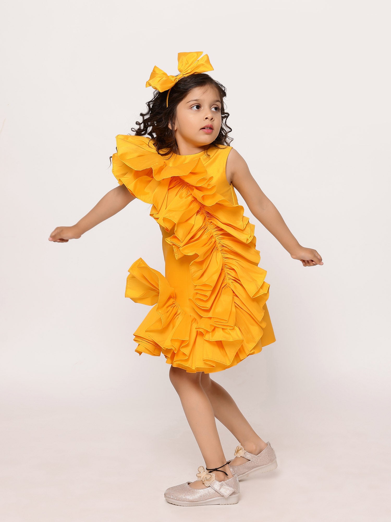 Sample Yellow Sunshine Ruffled Twirl Dress