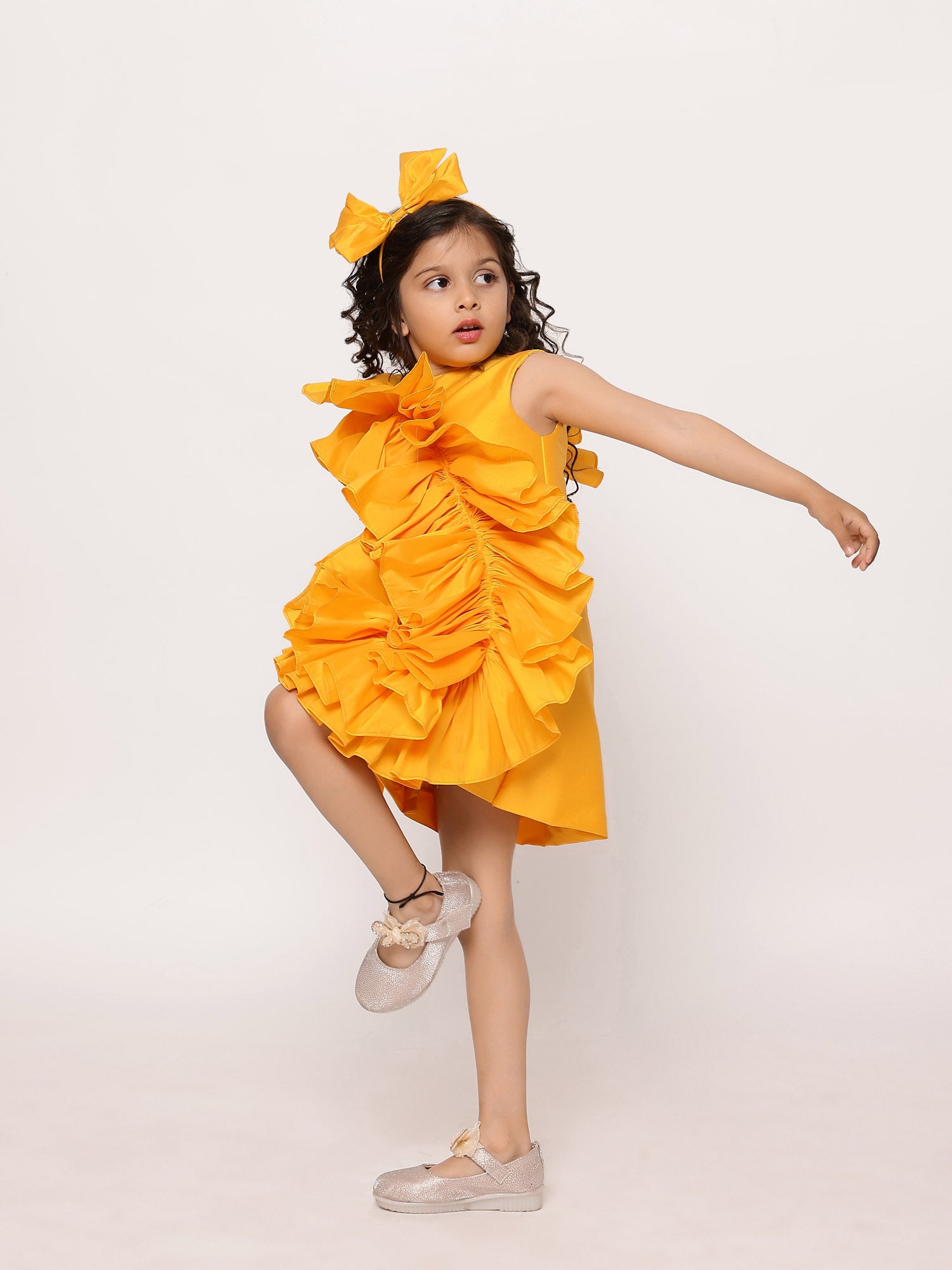 Sample Yellow Sunshine Ruffled Twirl Dress