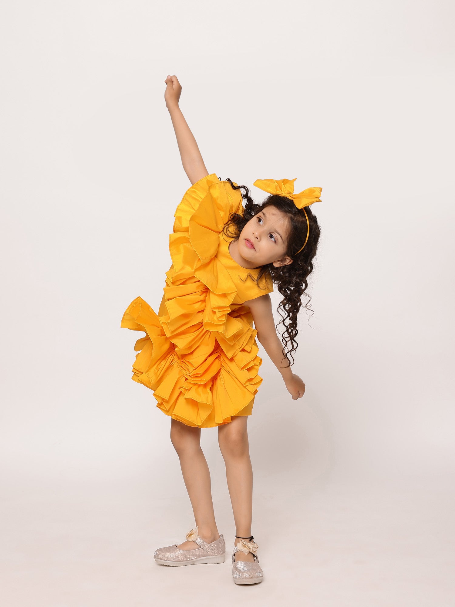 Sample Yellow Sunshine Ruffled Twirl Dress