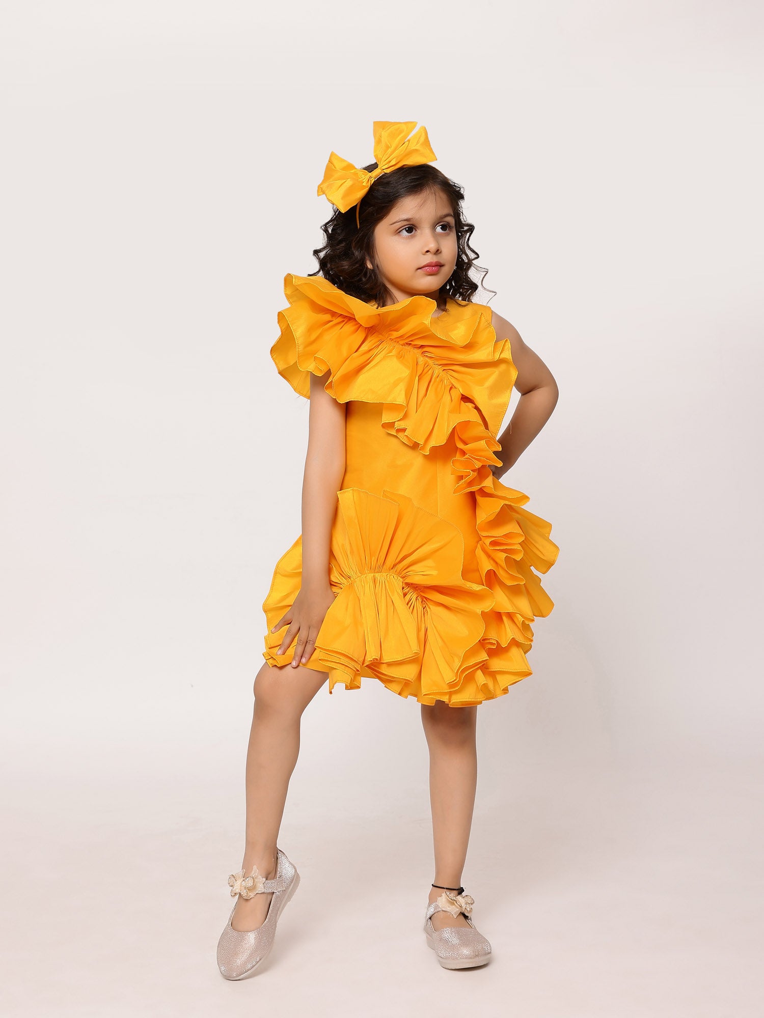 Sample Yellow Sunshine Ruffled Twirl Dress