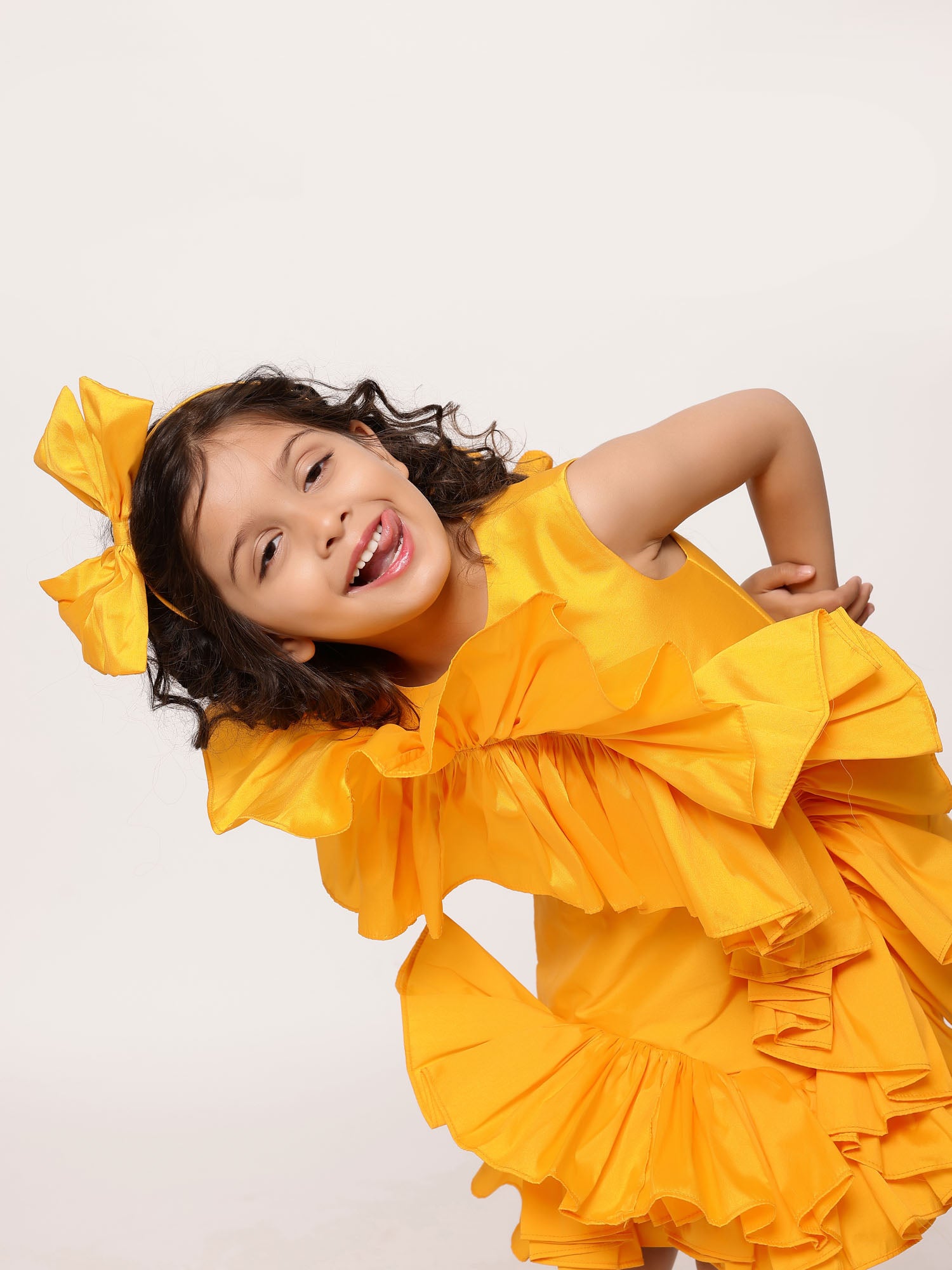 Sample Yellow Sunshine Ruffled Twirl Dress