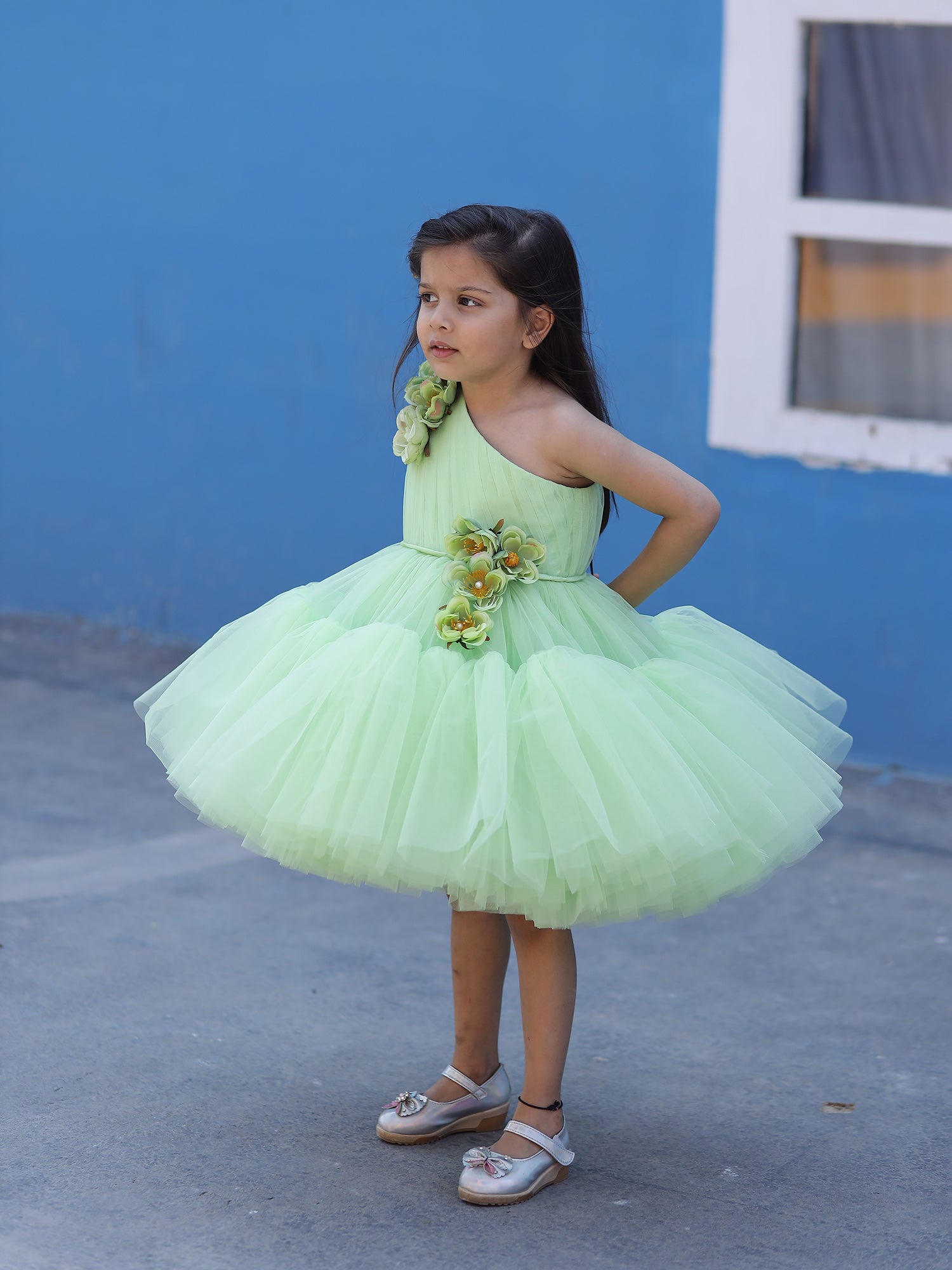 Janyas Closet Green Frilly Fern Birthday Party Dress