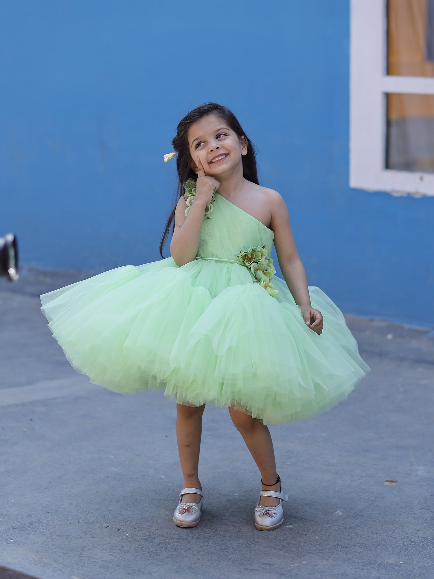 Janyas Closet Green Frilly Fern Birthday Party Dress