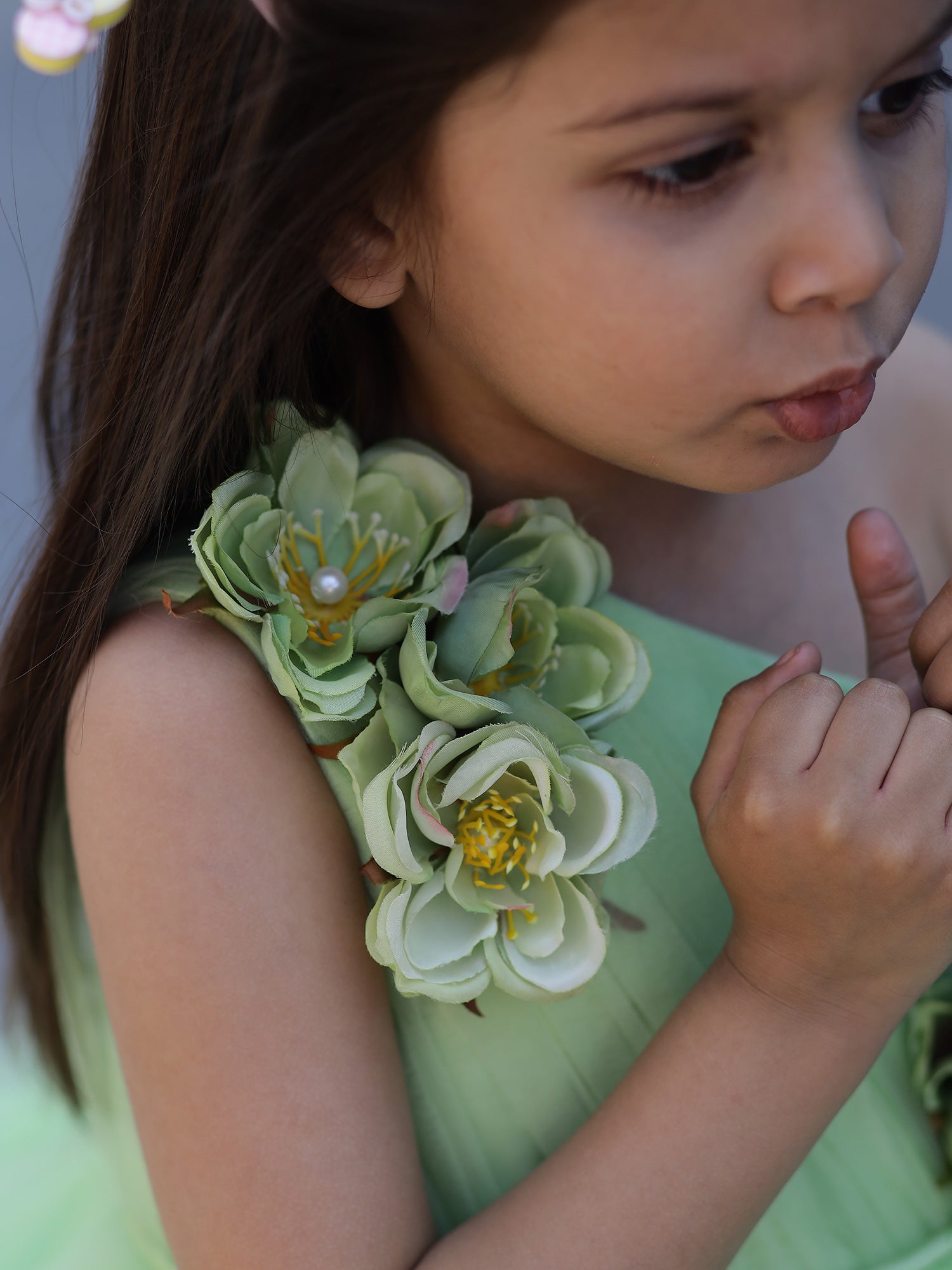 Janyas Closet Green Frilly Fern Birthday Party Dress