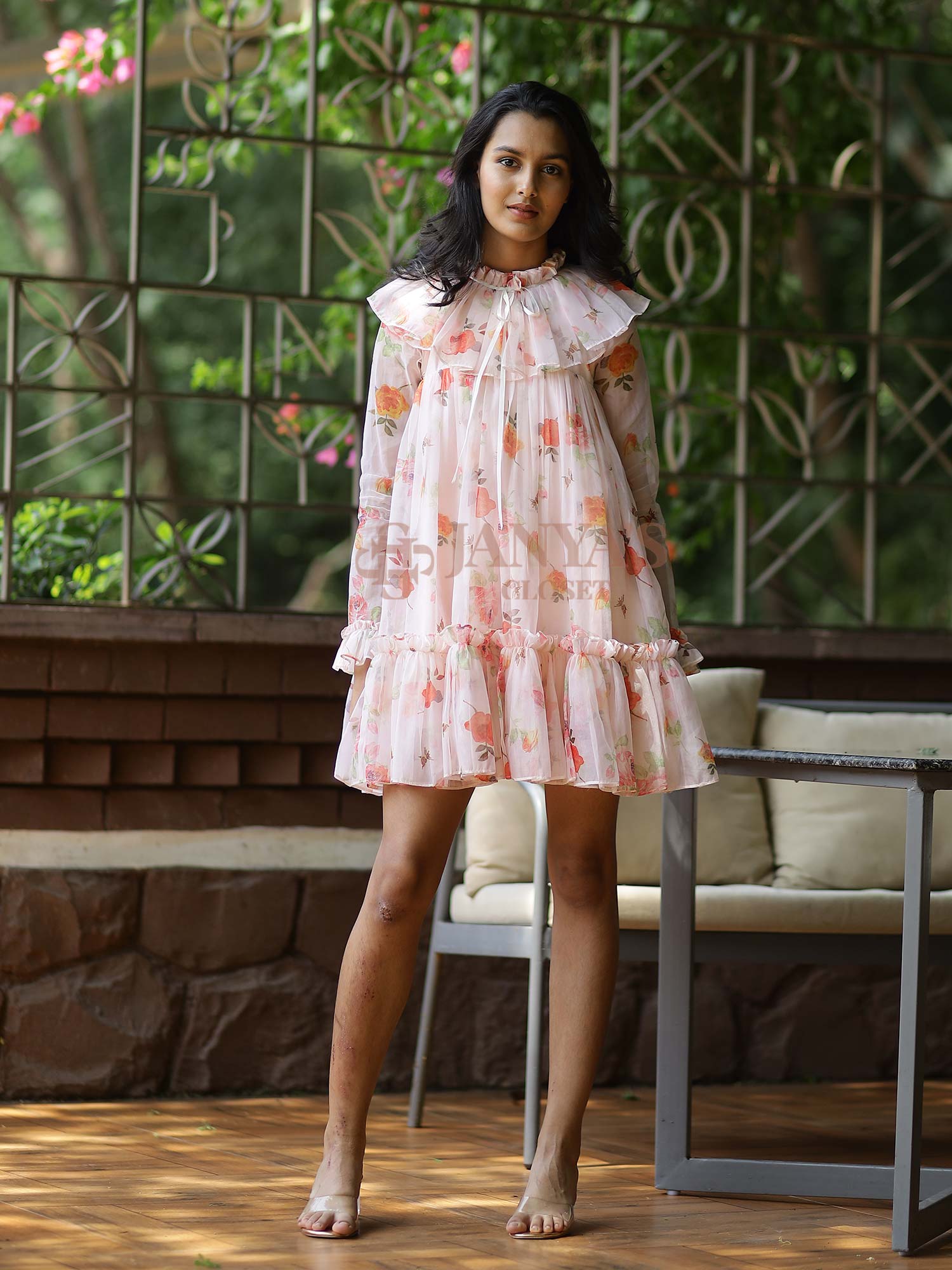 Dolce Floral Digital Print Party Dress For Girls