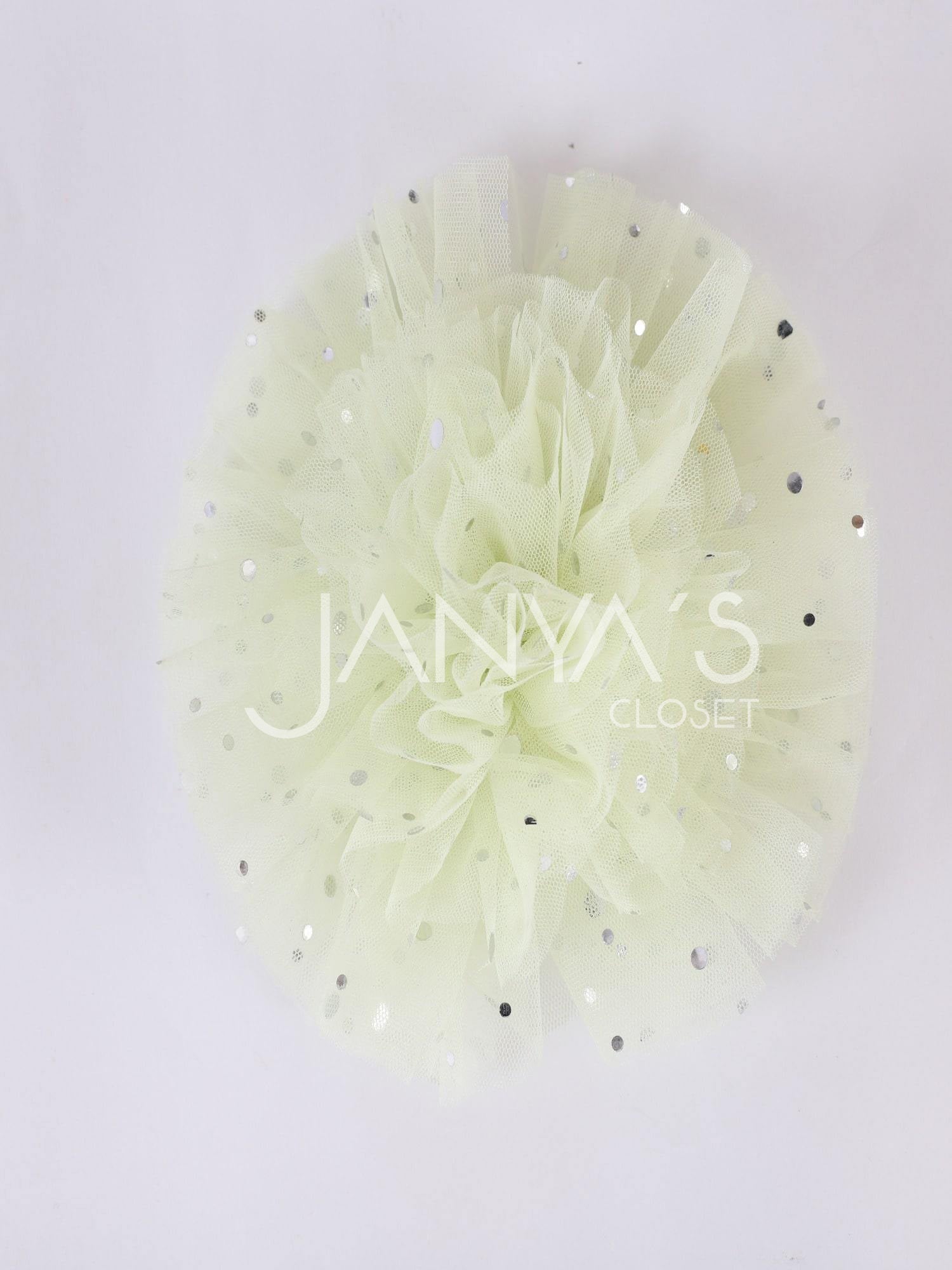 Green Tickli Ruffle Hair Clip