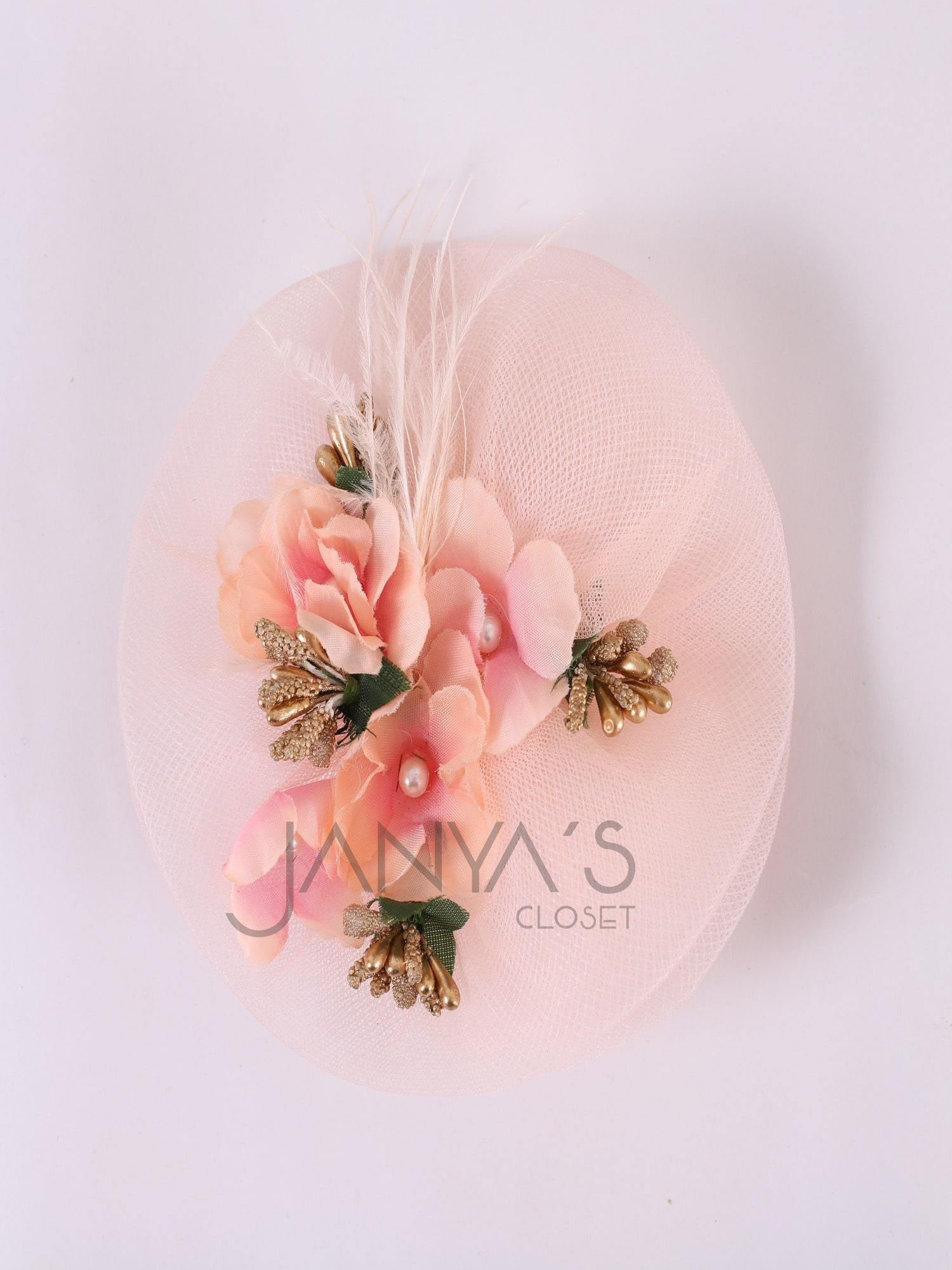 Peach Fascinator Hair Clip