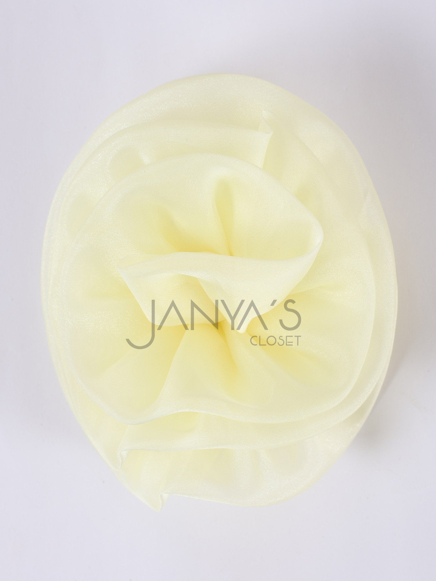 Yellow Organza Flower Hair Clip