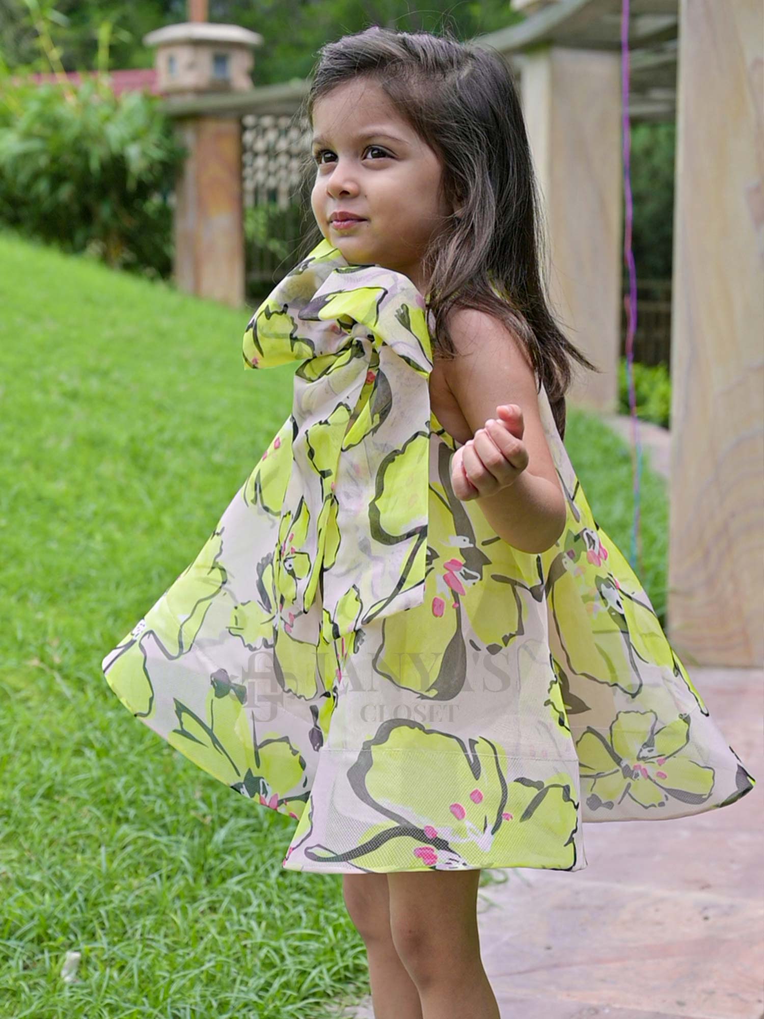 Printed Flower Girl Dress