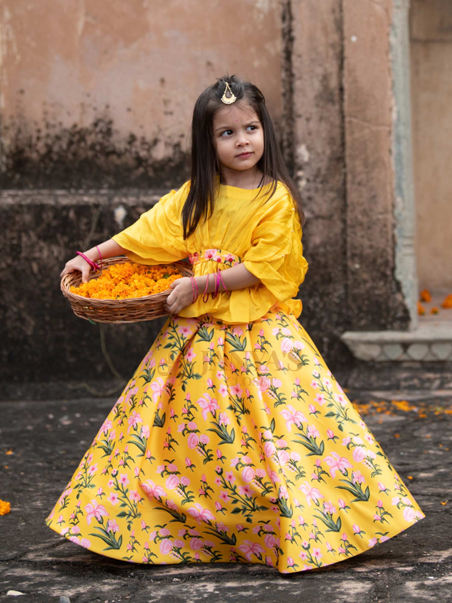 Confetti Lehnga With Smart Drape Top