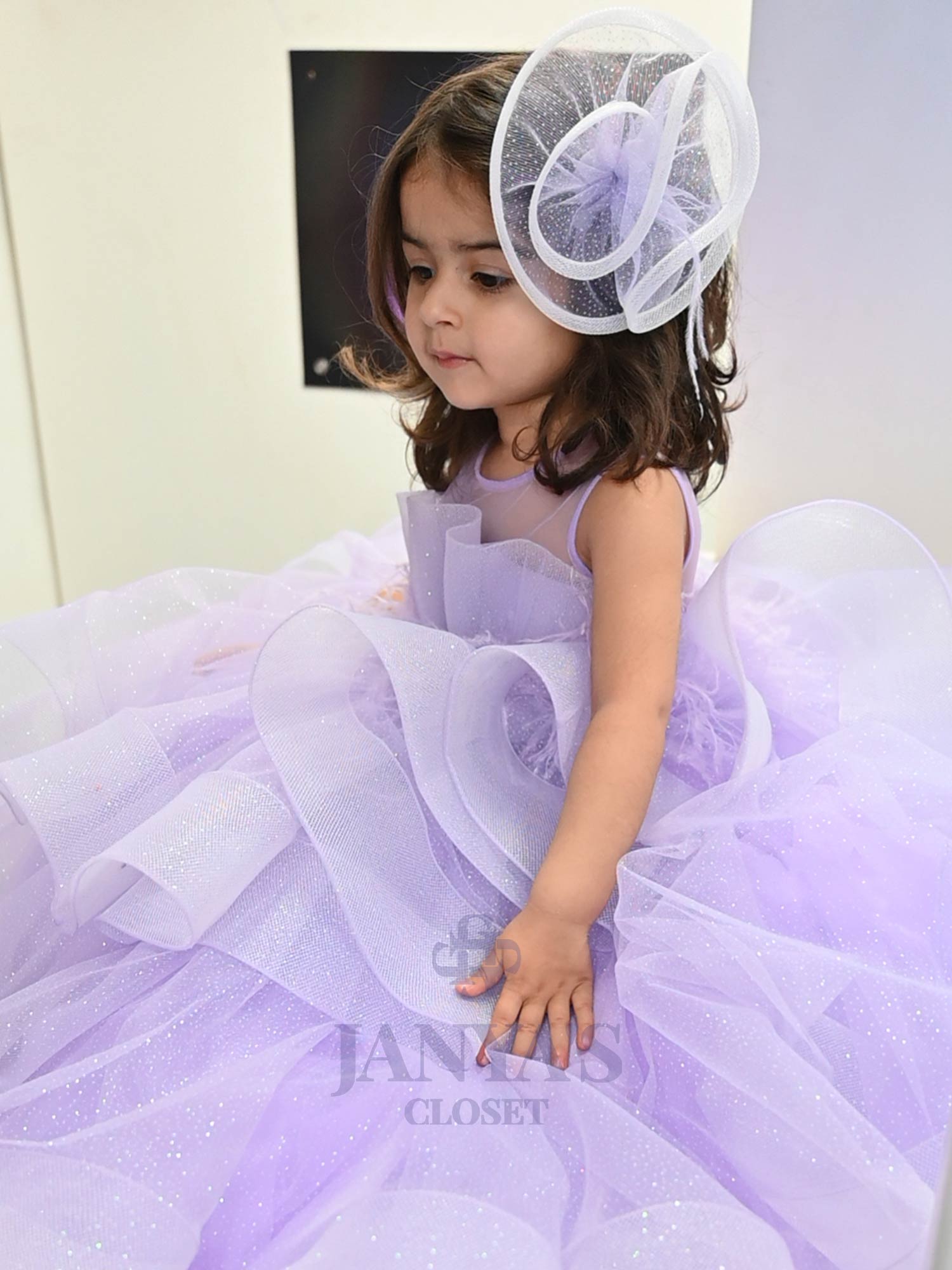 Janyas Closet Dazzling Dream Lilac Gown With Hair Pin