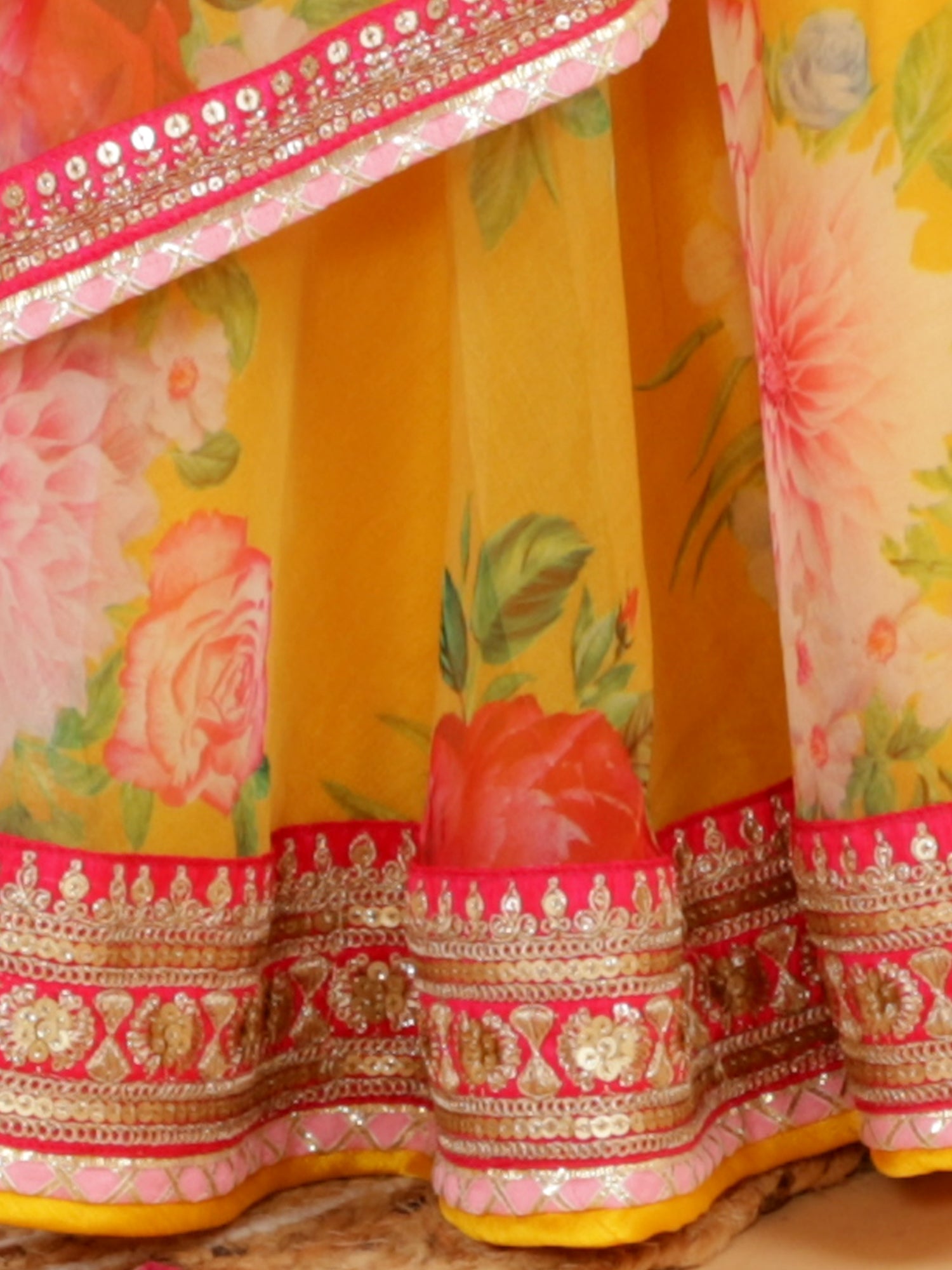 Yellow Meera Lehnga Set With Dupatta