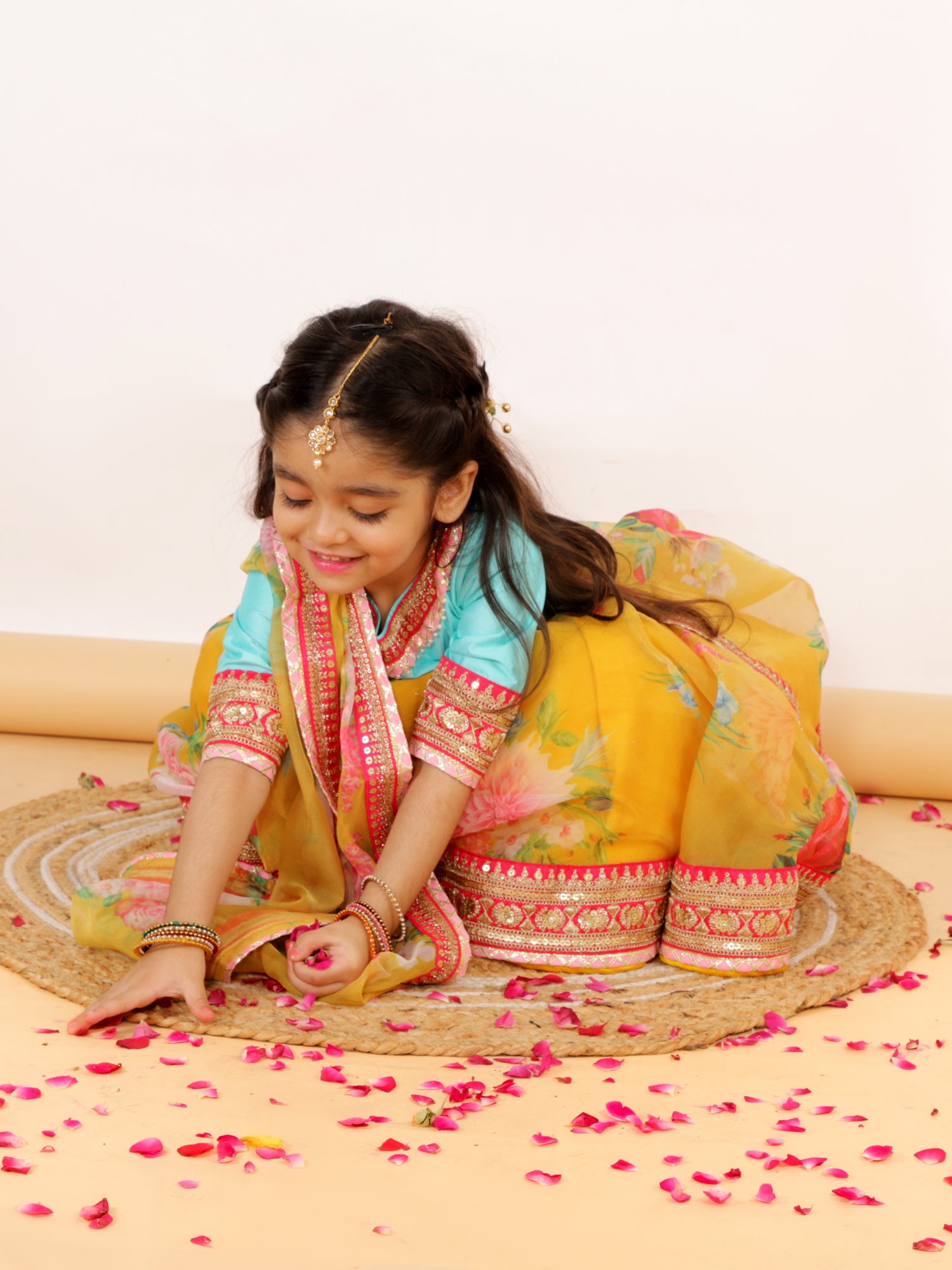 Yellow Meera Lehnga Set With Dupatta